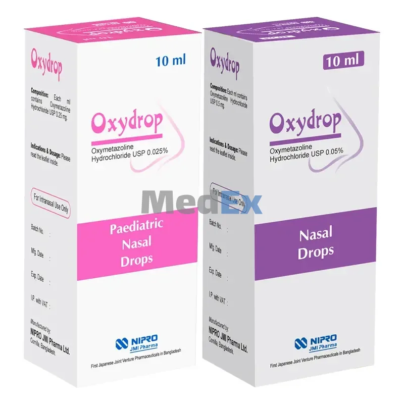 Oxydrop paediatric nasal drops 0.025%