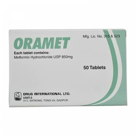 Oramet 850 mg