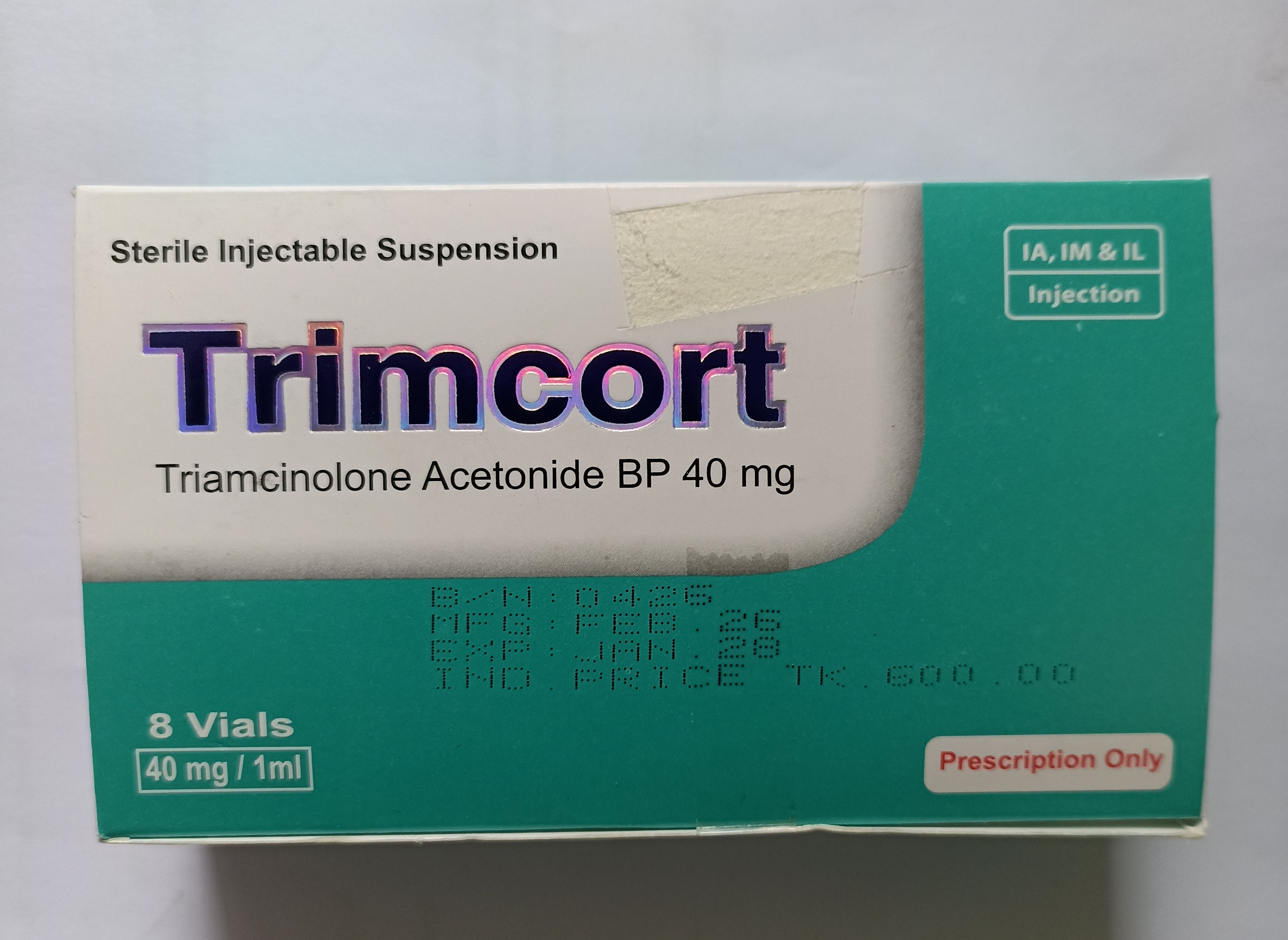 Trimcort 40 mg inj
